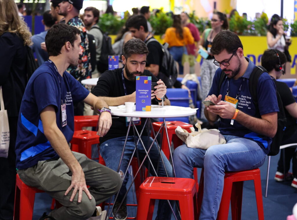 Intelligent automation showcase at AI startup demo during Web Summit
